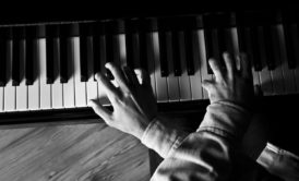 person playing the piano