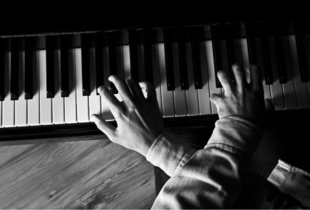 person playing the piano