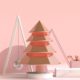 pink low poly 3d tree