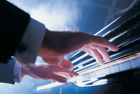 person playing the piano