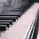 closeup of piano keys