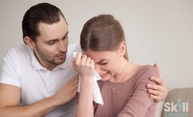 counselor and grieving patient