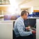 corporate employee working in desk