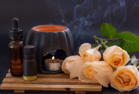 aromatherapy oils and diffuser