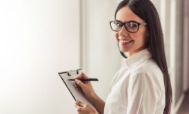 female psychotherapist in white shirt