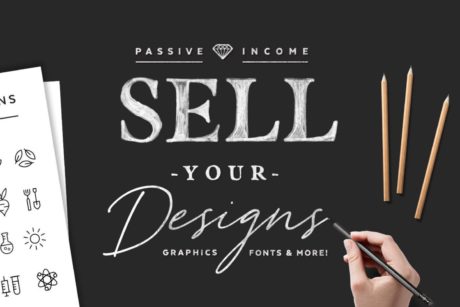 Learn how to build a passive income graphic design business, selling vector illustrations, backgrounds, fonts and more