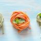 pasta strands shaped like roses