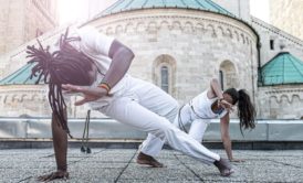 capoeira dancers