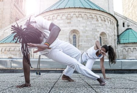 capoeira dancers