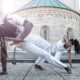 capoeira dancers