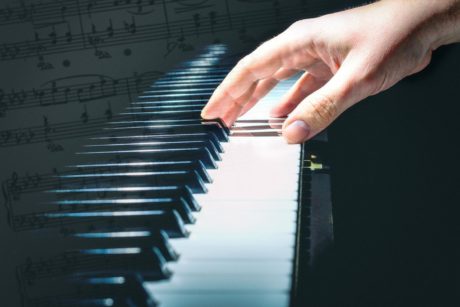 person playing the piano