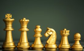 golden chess pieces