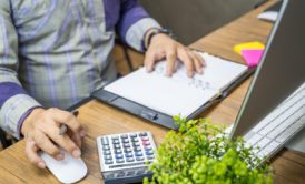 accountant working on desk