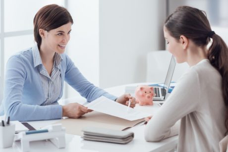 women discussing financial plan