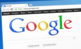 a computer screen displaying the google search engine interface, highlighting the theme of getting started with google sites