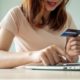 woman selling online