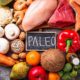 The word 'paleo' surrounded by a variety of nutritious foods for Paleo Cooking Meal Prep