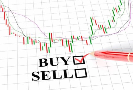 a stock chart illustrating buying and selling trends, emphasizing how to buy stocks before they skyrocket