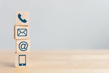 call text and email icons
