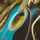 blue acoustic guitar