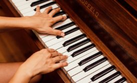 person playing the piano