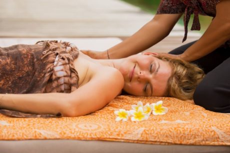 woman getting massage