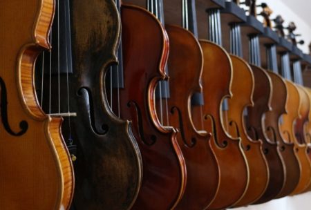 a row of cellos