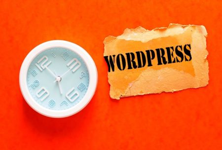 white clock and wordpress