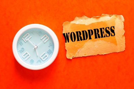 white clock and wordpress