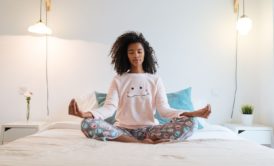 woman meditating