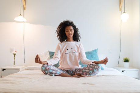 woman meditating