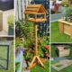 A collage of garden furniture pictures showcasing various types, perfect for garden woodworking projects