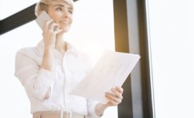 female entrepreneur talking on phone