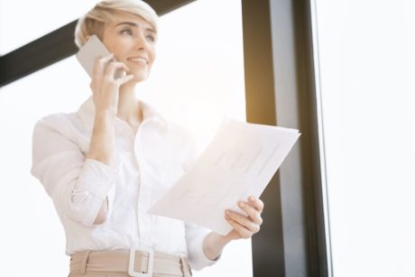 female entrepreneur talking on phone