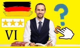 german flag and language instructor yellow background