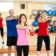 people working out with kettlebell