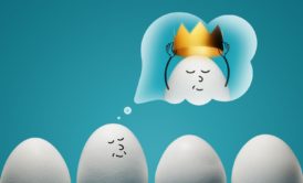 egg dreaming of becoming king, a representation of narcissistic personality disorder