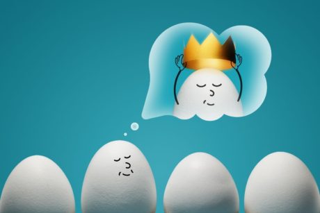 egg dreaming of becoming king, a representation of narcissistic personality disorder