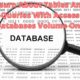 database and magnifying glass