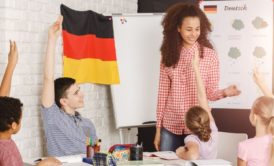 german language tutor and students
