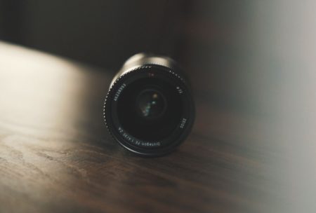 close up of camera lens