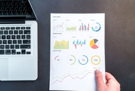laptop and financial report