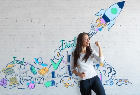 female entrepreneur in white top