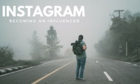 male instagram influencer in the middle of the road