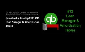 quickbooks loan manager and amortization tables course cover