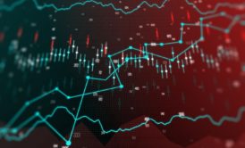 stock trading line graph