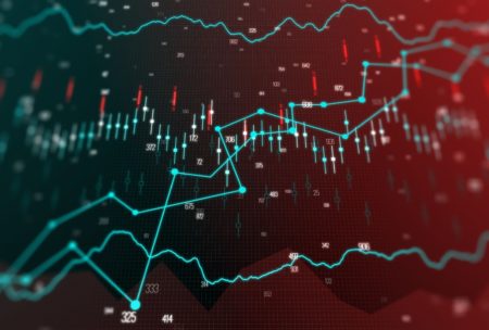 stock trading line graph