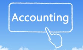 accounting with cloud background