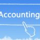 accounting with cloud background