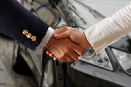 salespeople shaking hands